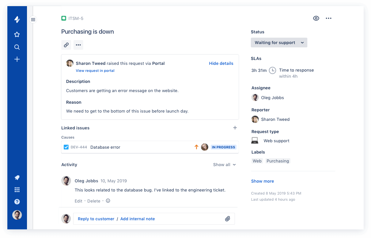Fonctionnalités Jira Service Management